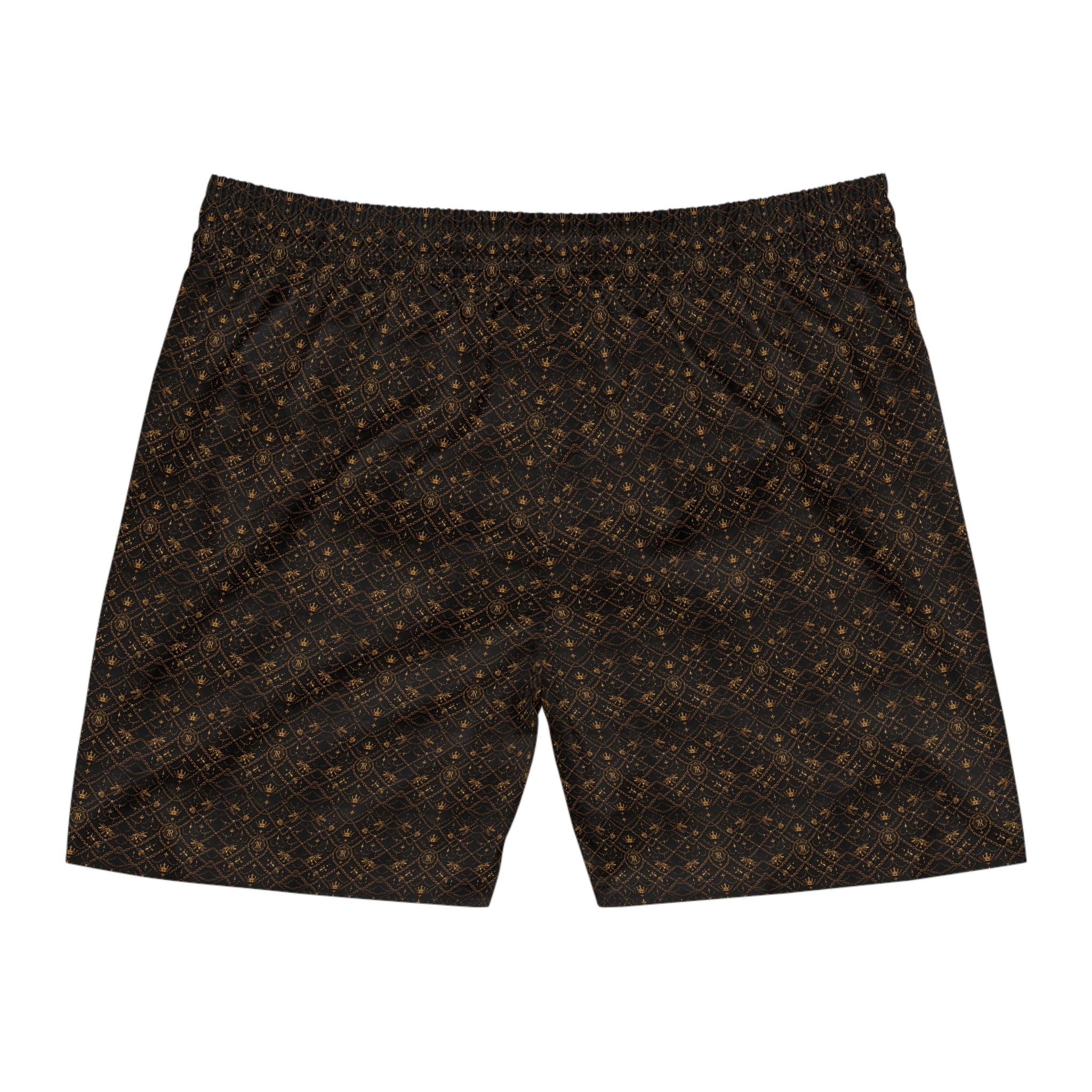 Kingromani Men's Mid-Length Swim Shorts — All-Over Print