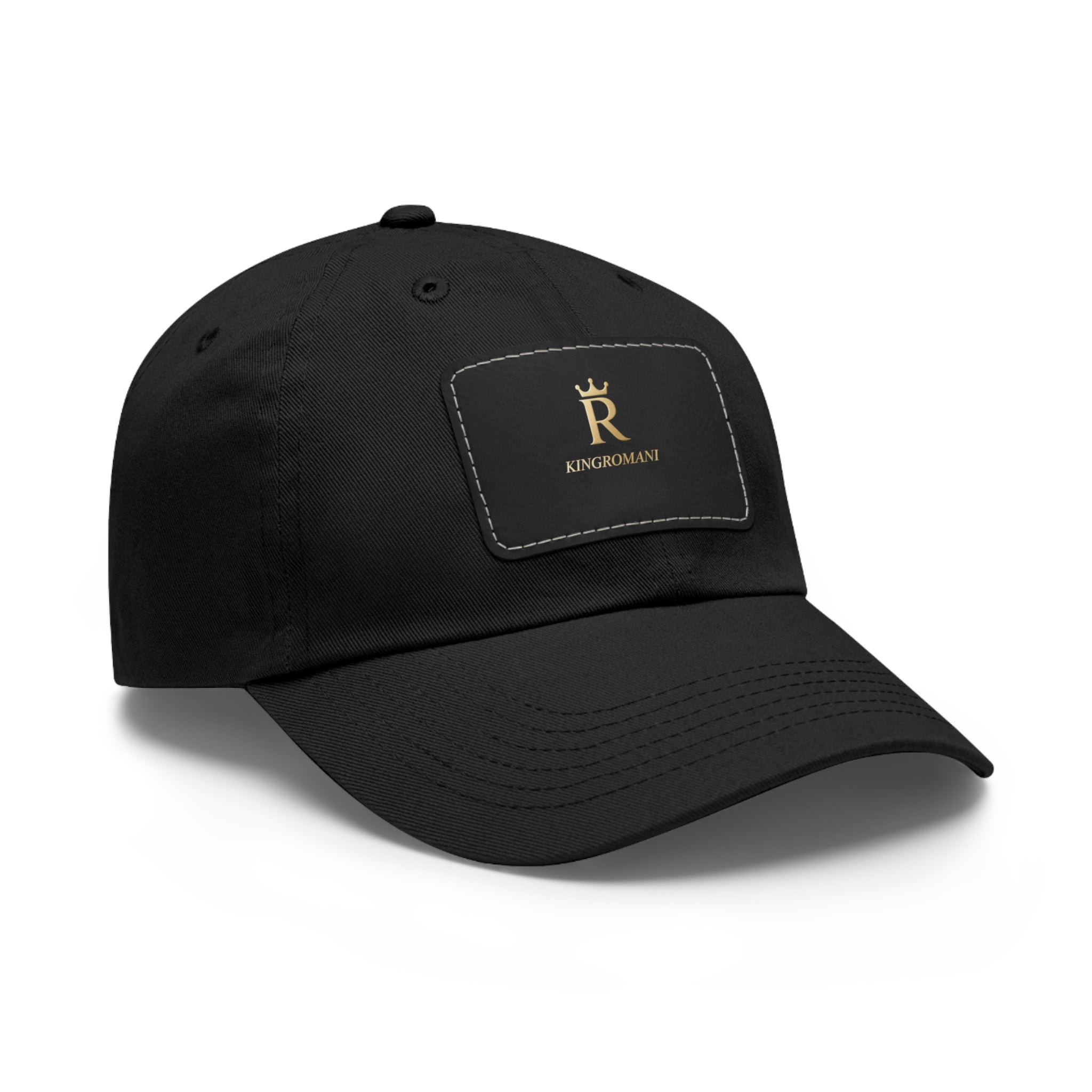 New Kingromani Leather Patch Dad Hat