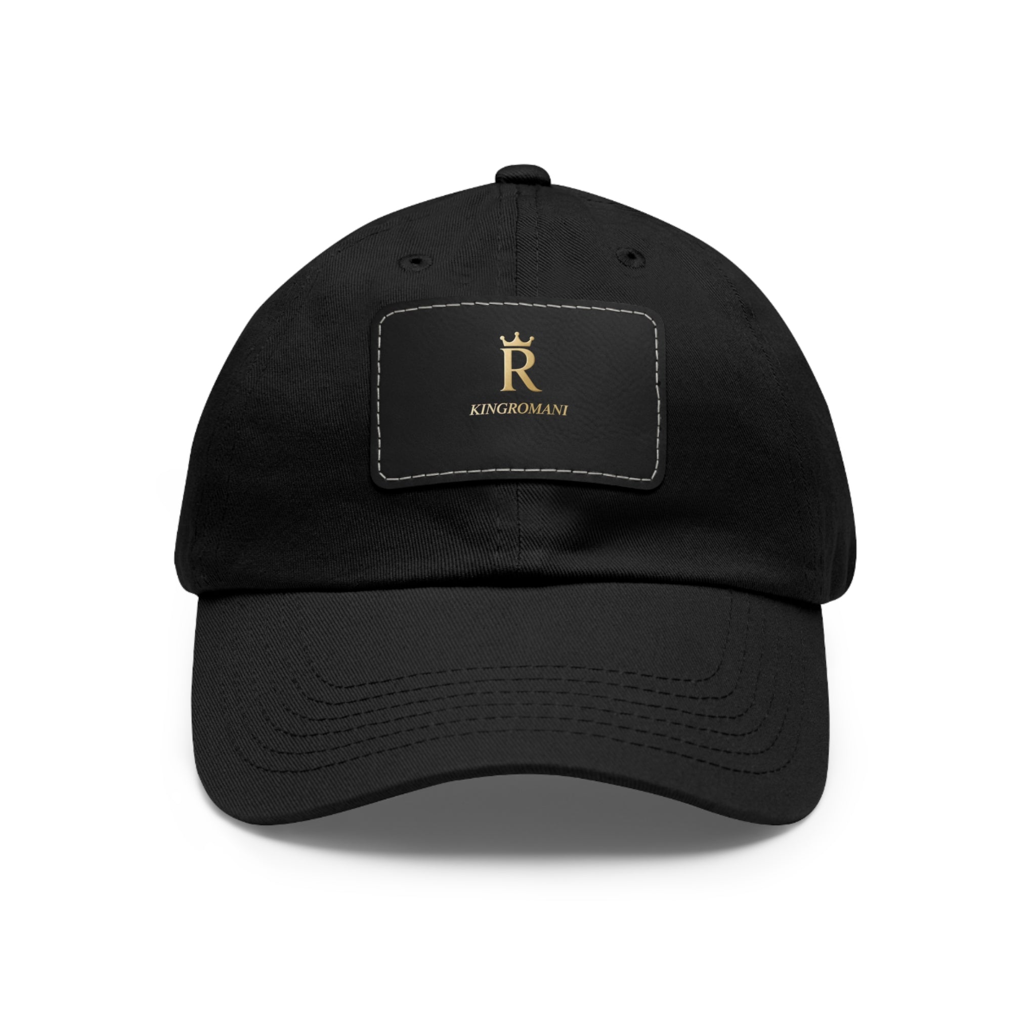 New Kingromani Leather Patch Dad Hat