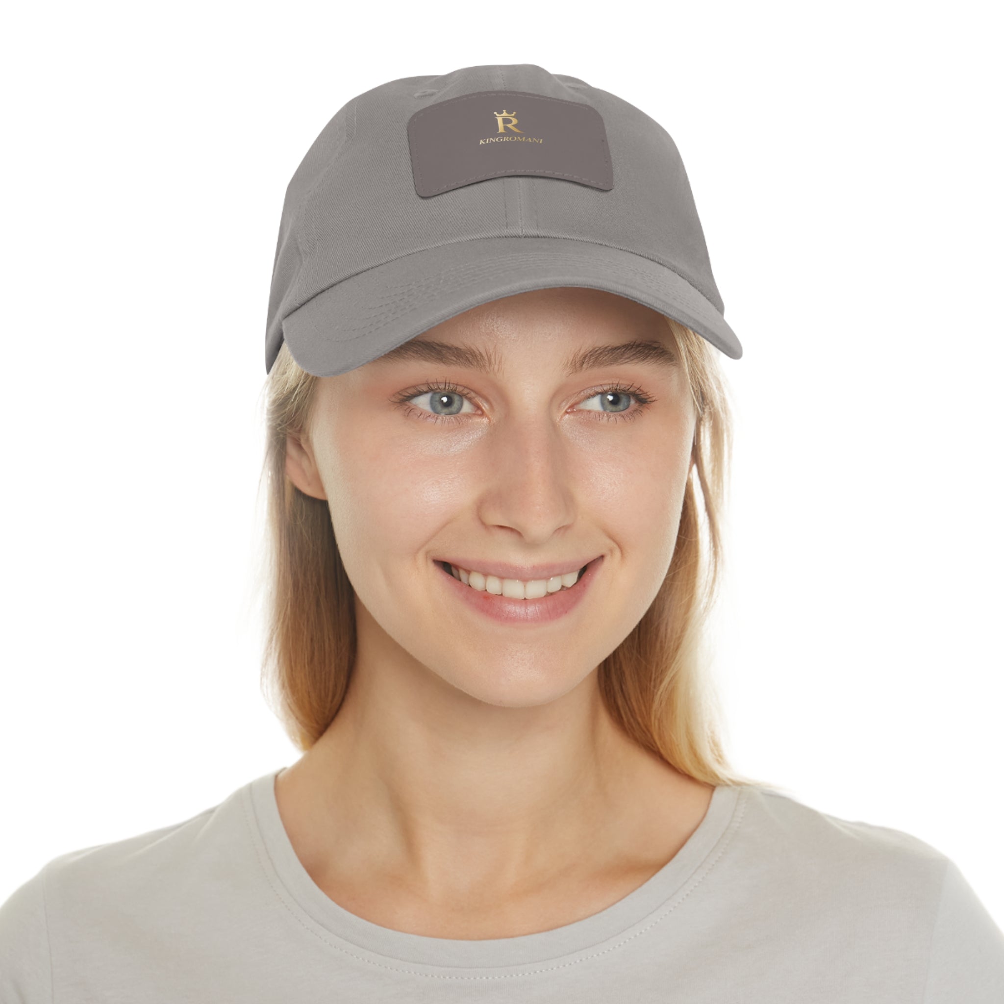 New Kingromani Leather Patch Dad Hat