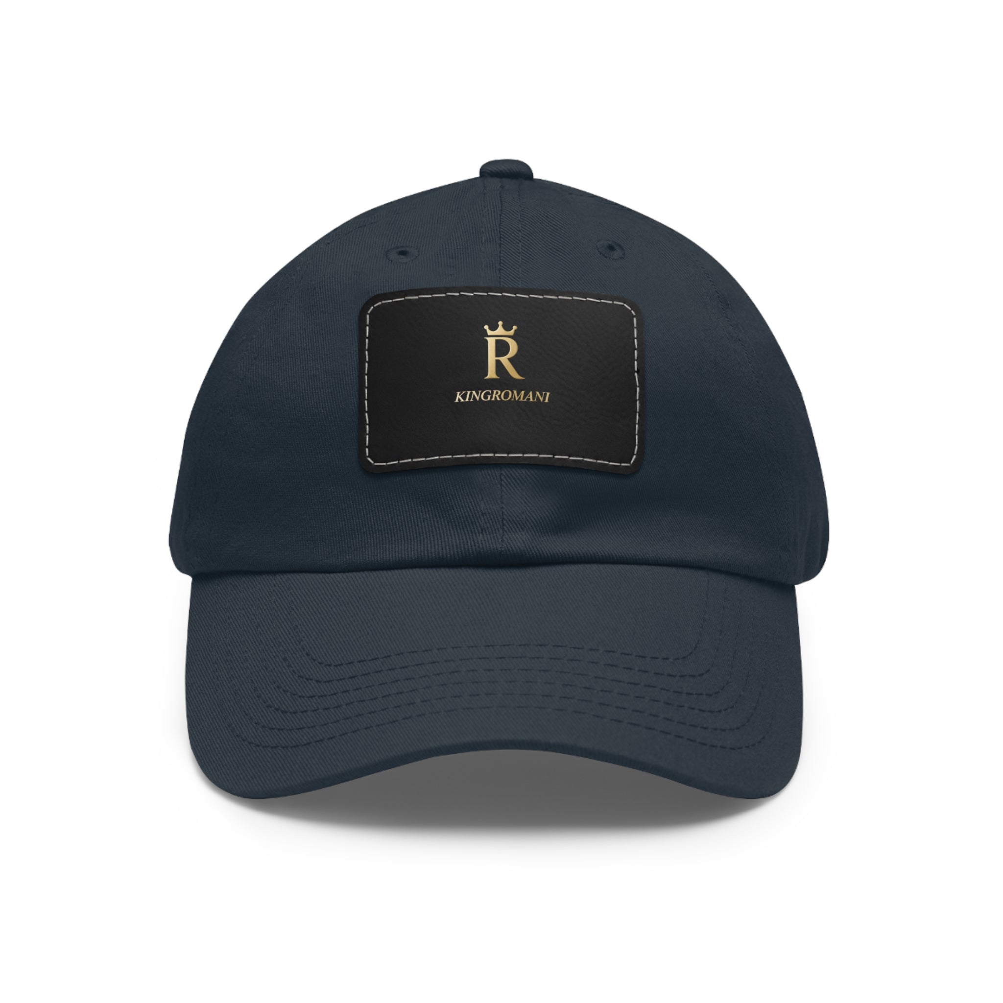 New Kingromani Leather Patch Dad Hat