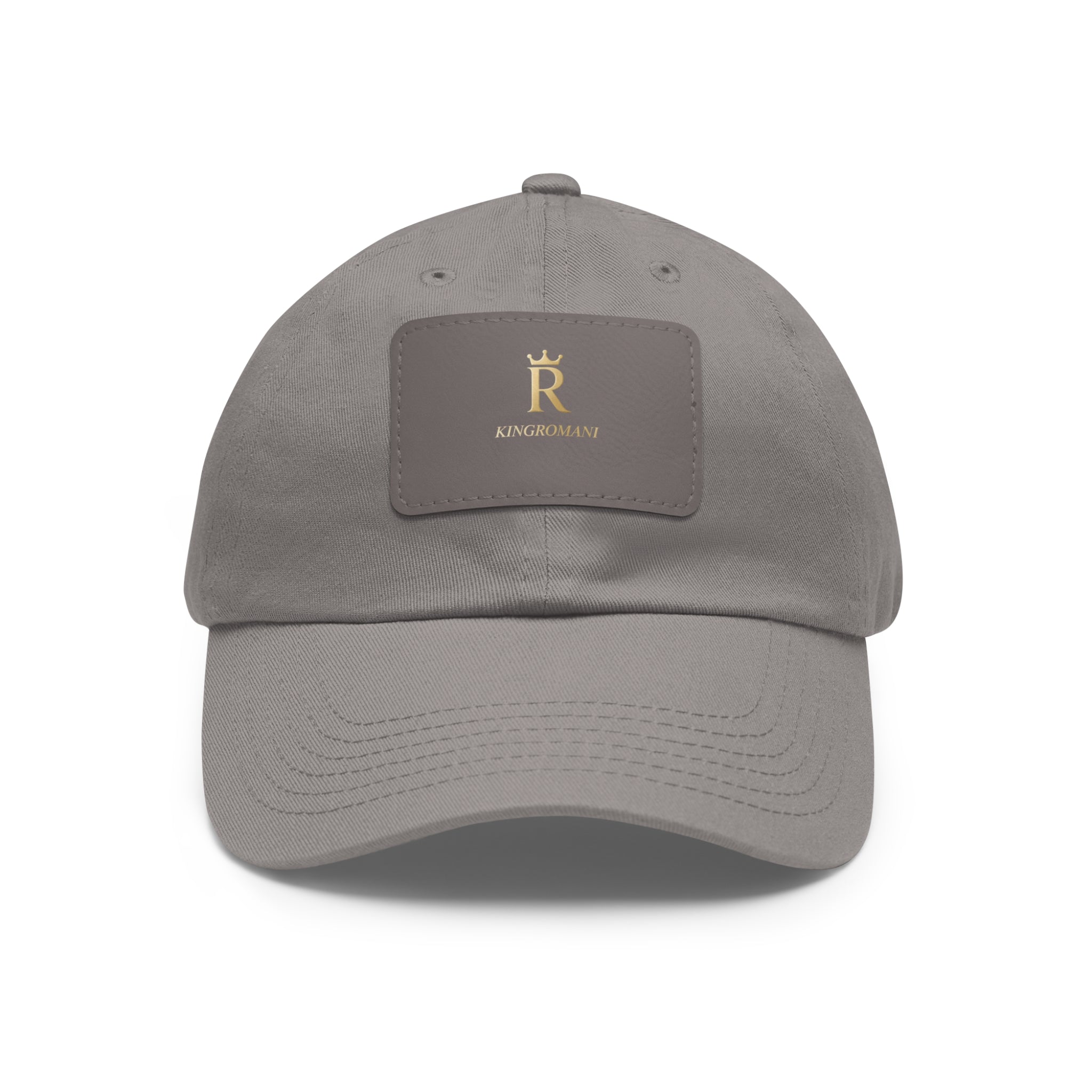 New Kingromani Leather Patch Dad Hat