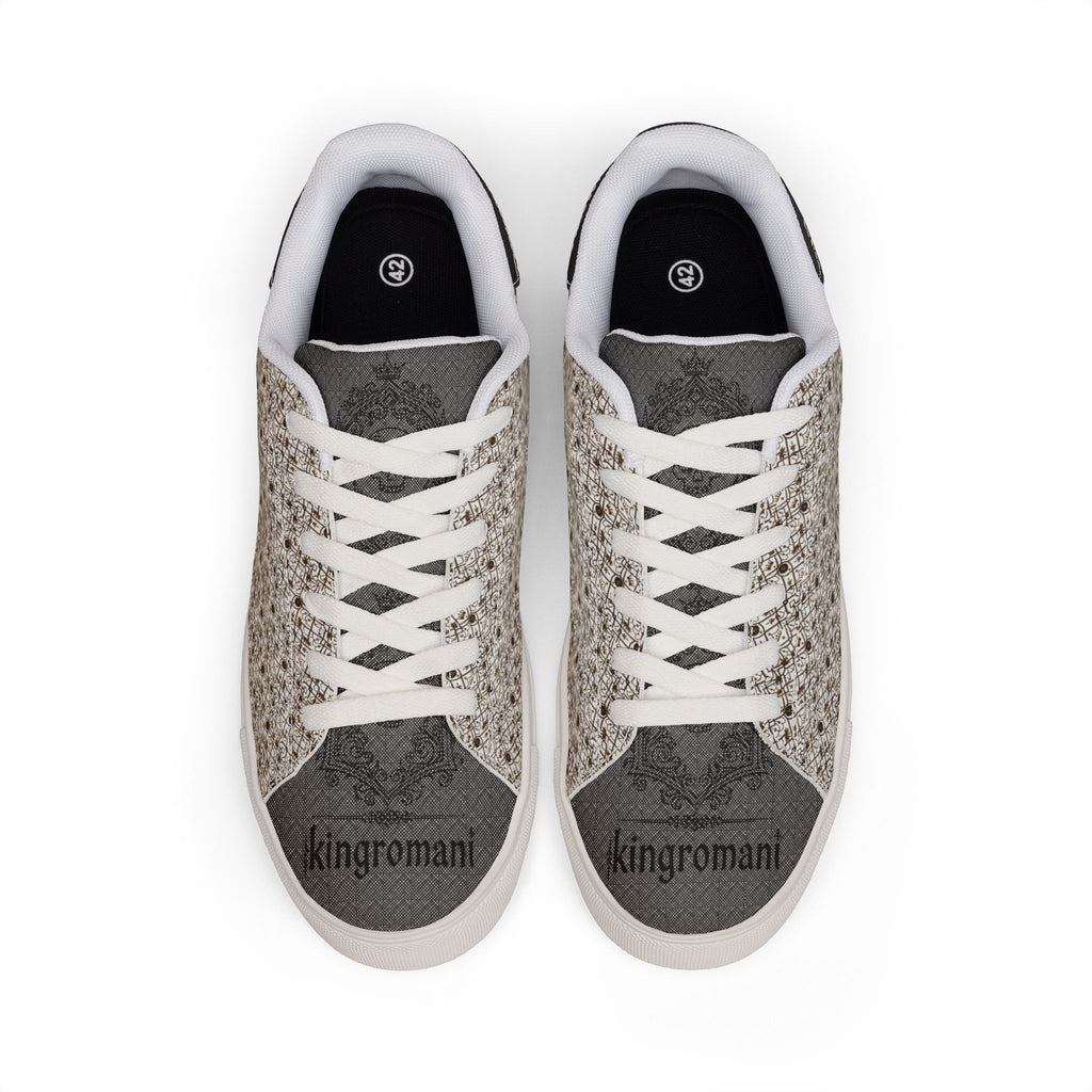 Kingromani Leather Sneakers — Men’s Low-Top Designer Shoes