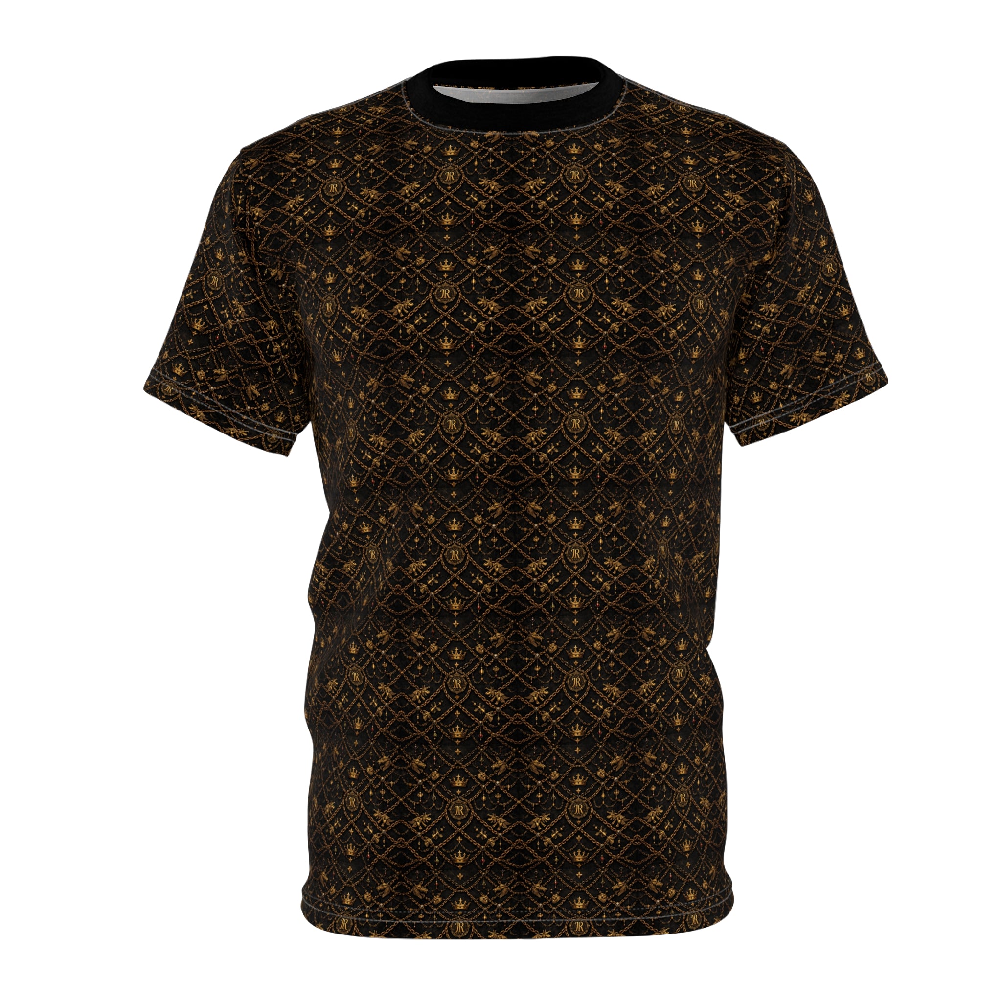 Kingromani Black & Gold Pattern Tee — Royal Regal Design