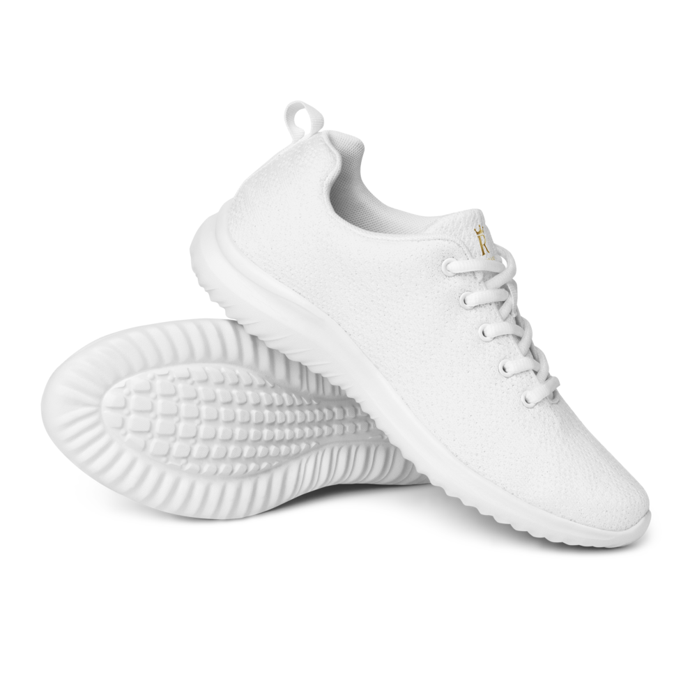 Kingromani Men’s white athletic shoes