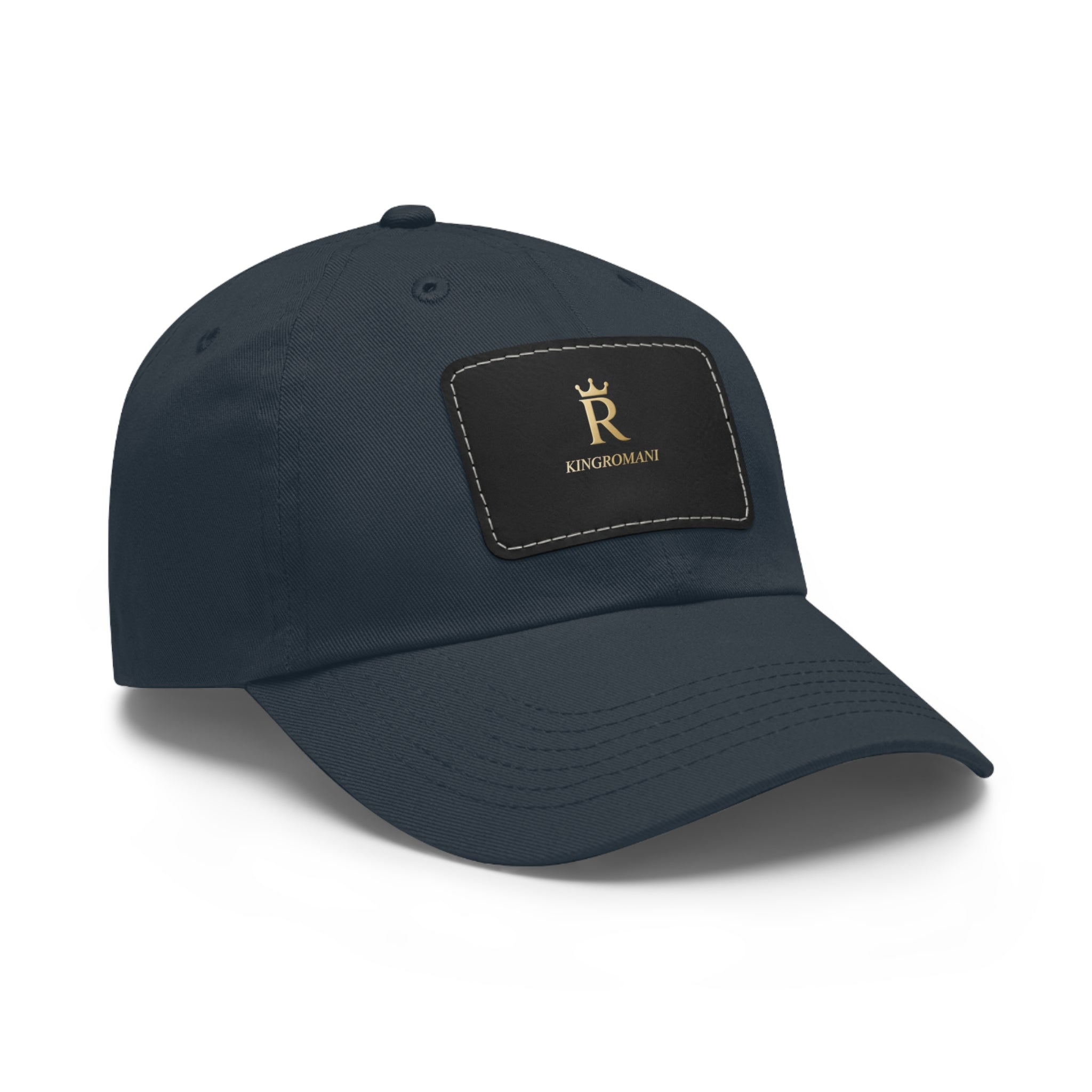New Kingromani Leather Patch Dad Hat